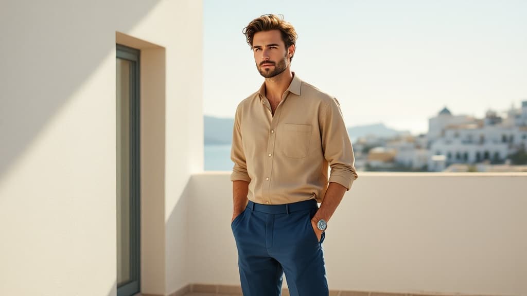 Moda hombre verano 2026: outfits con lino, paleta mediterránea y resort style para hombre — imagen 1200x630